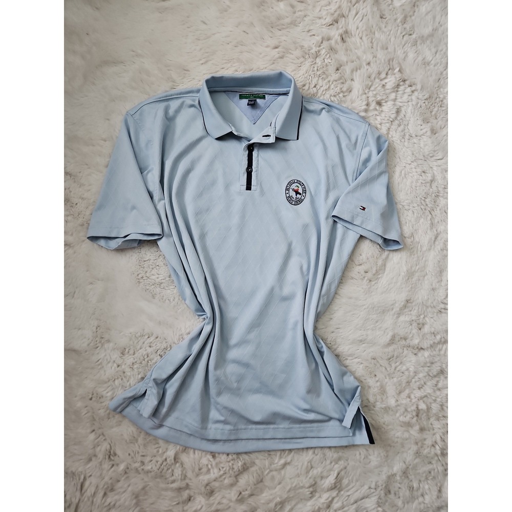 Tommy Hilfiger Golf Bethpage State Park Black Course Polo Shirt Men's XL Blue